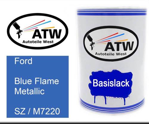 Ford, Blue Flame Metallic, SZ / M7220: 500ml Lackdose, von ATW Autoteile West.